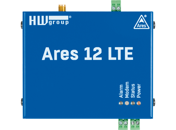 HWg-Ares 12 LTE-termometer, inkl. sensor med epost- og SMS-varsling
