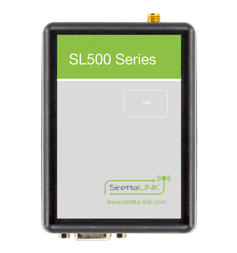 SirettaLink SL500-LTE1 Starter Kit LTE Cat1  RS232 gateway ink kabler etc