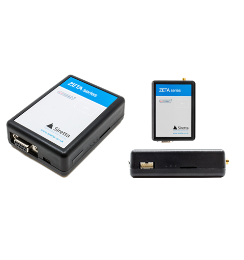 Siretta ZETA-N-LTE modem for data/sms Industrimodem 4G m RS232, USB og GPIO