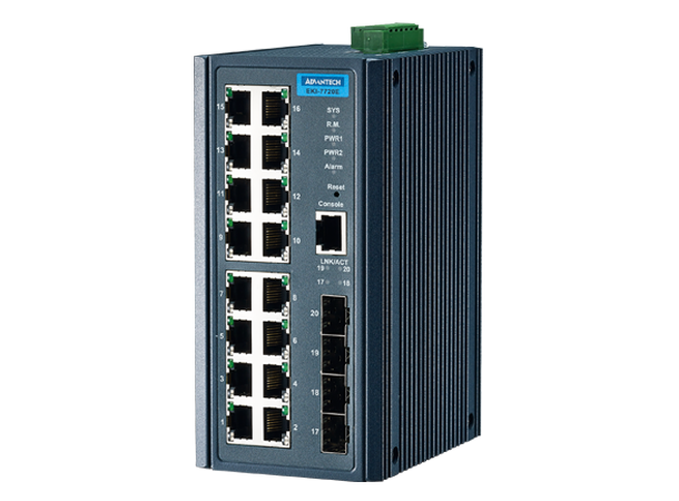 Advantech EKI-7720E-4FI 16-port 10/100, 4-port GbE/SFP