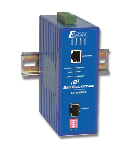 Advantech EIR-G-SFP-T  mediakonverter 10/100/1000Base-TX to Gigabit SFP