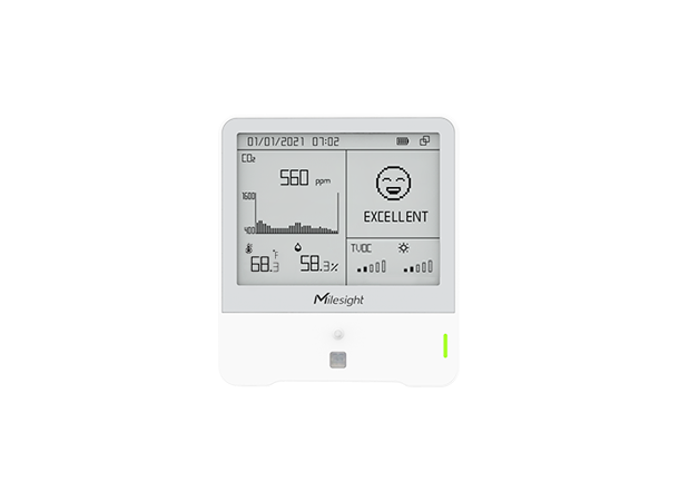 Milesight LoRa Luftsensor AM319 o3 temp, fukt, pir, lys,TVOC, trykk, C02,pa