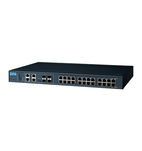 Advantech EKI-7428G-4CPI 24-port Gigabit PoE, 4-port GbE/SFP