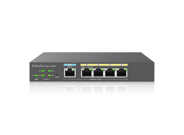 Engenius EXT1105P PoE+ Switch Extender 5-Port Gb PoE+, 60W